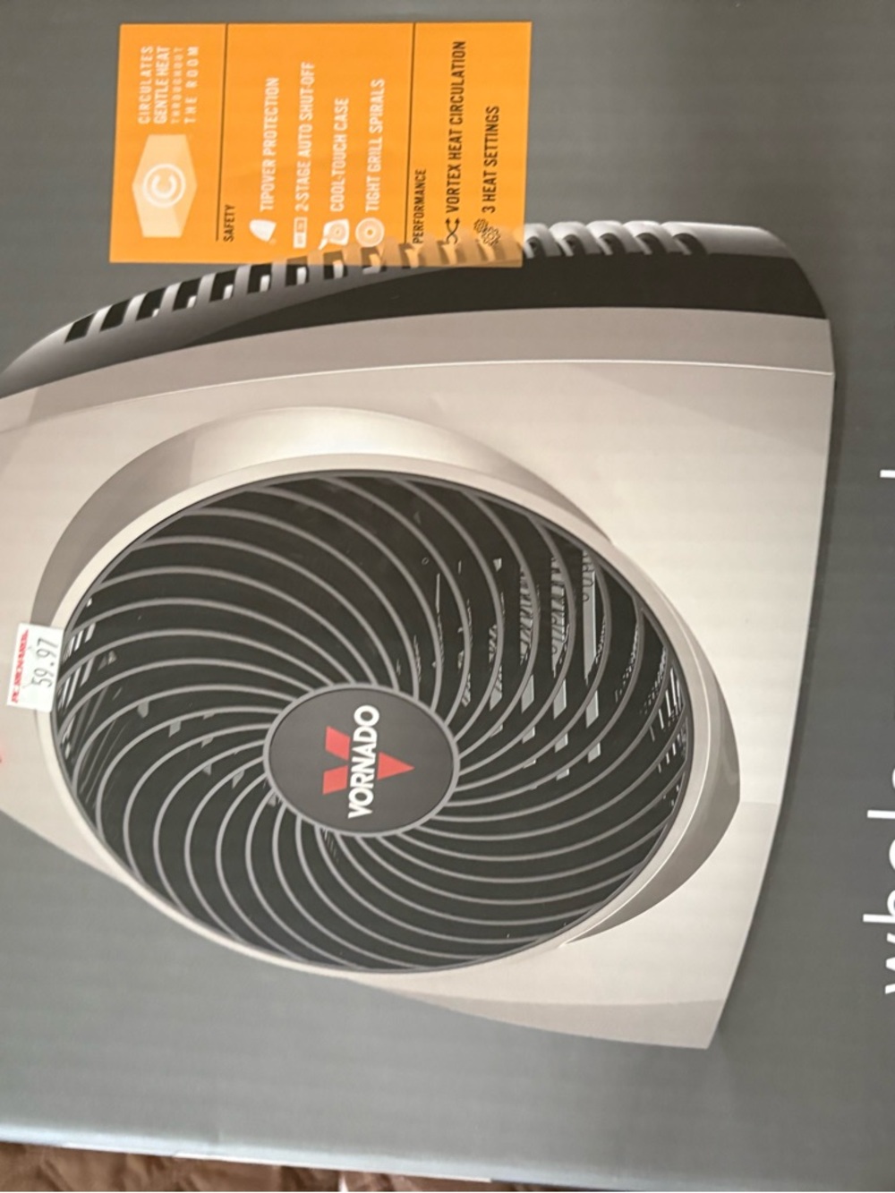 White & Black Compact Personal Fan -